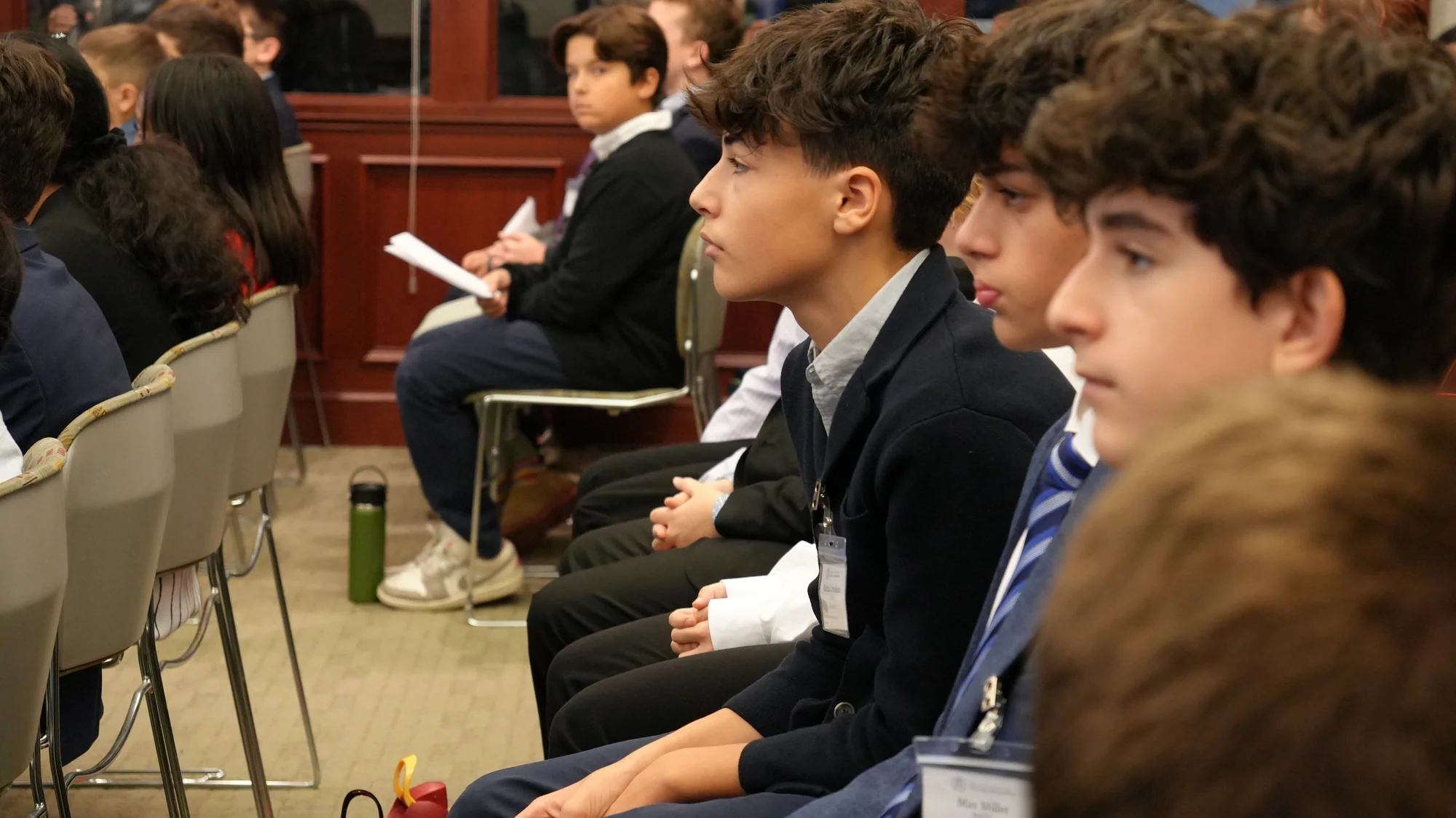 Students attentively listening at JAMUN conference