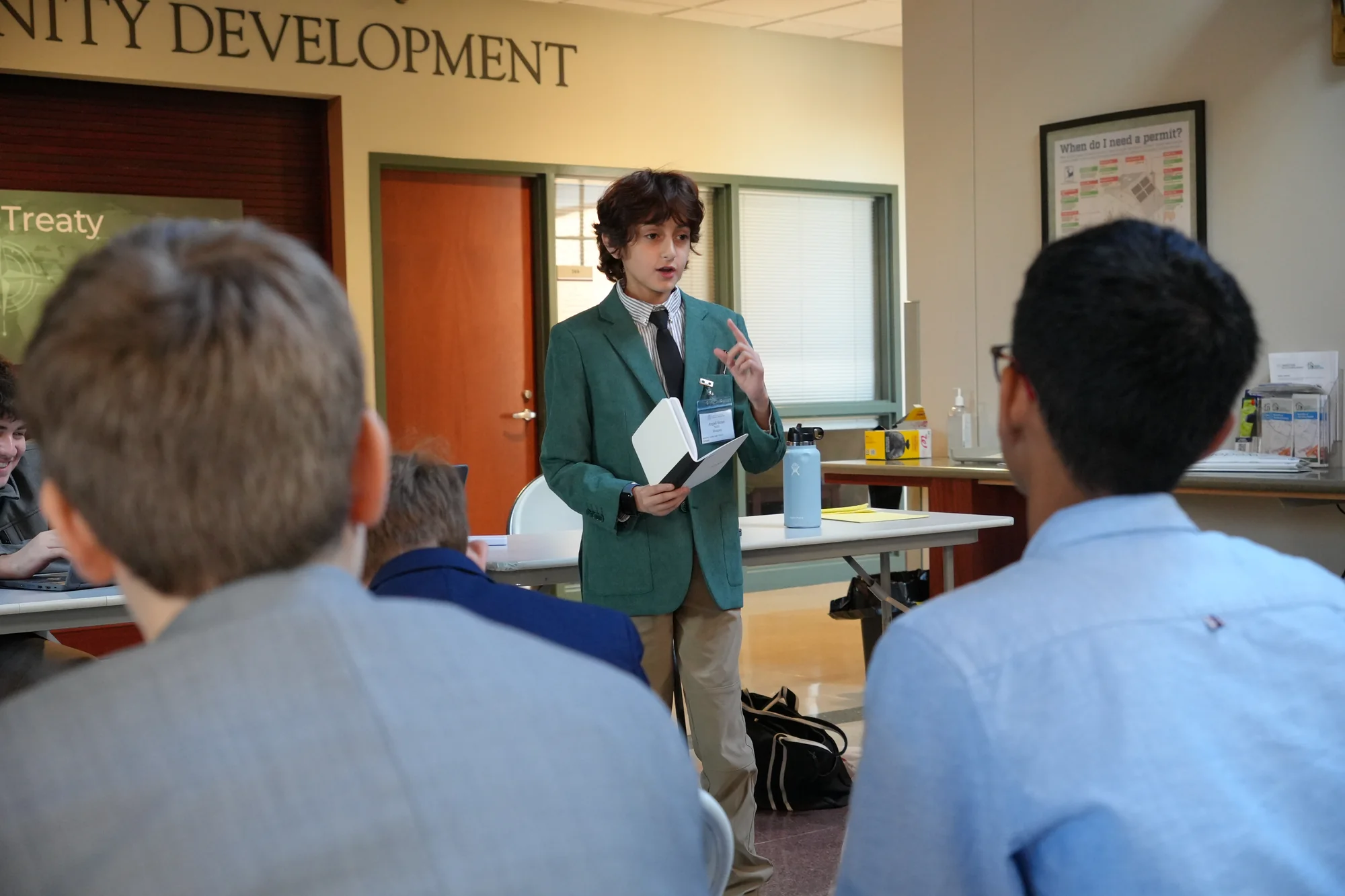 Student delivering an engaging speech at JAMUN conference