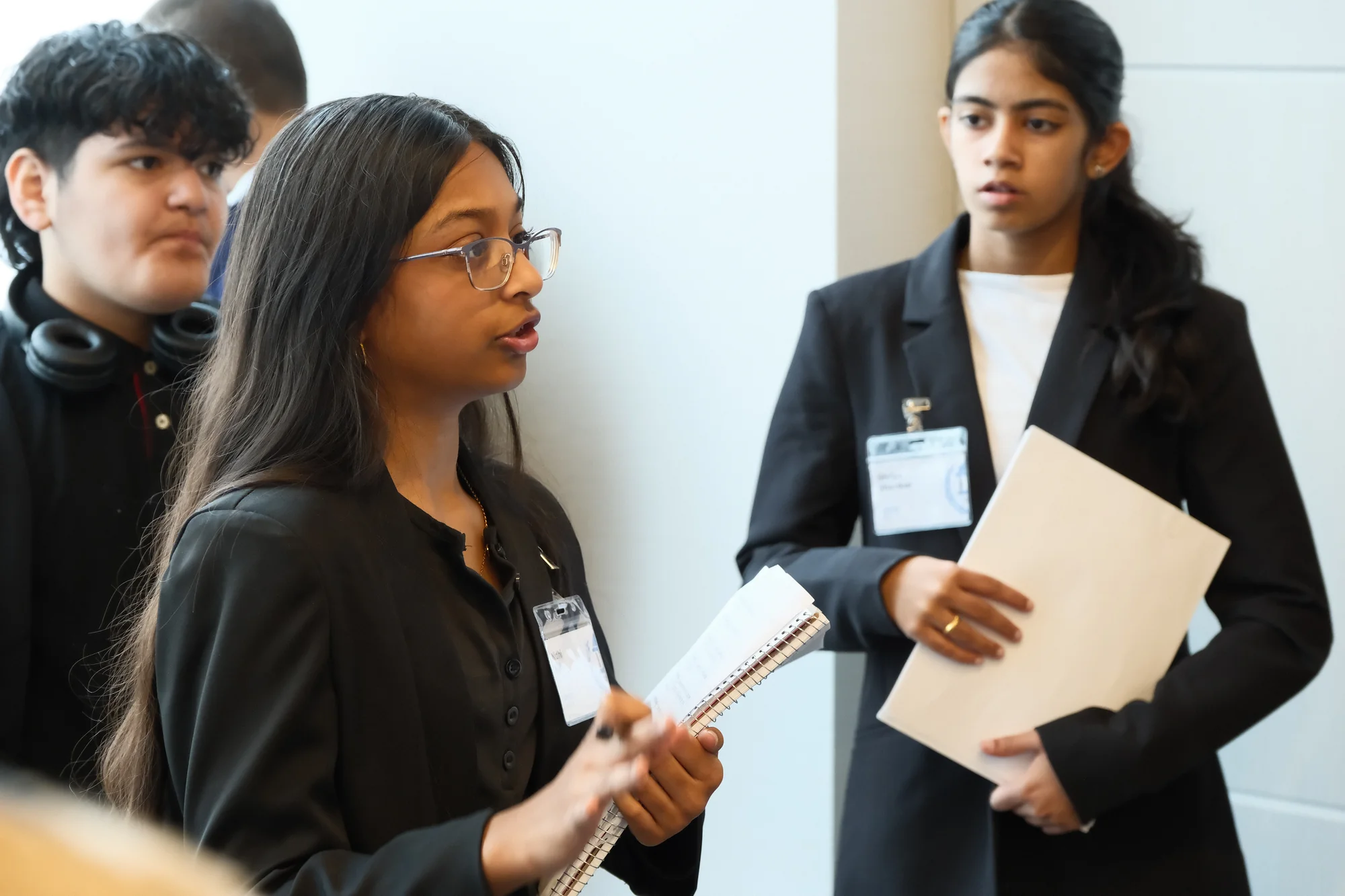 JAMUN students celebrating after a successful mock trial competition.